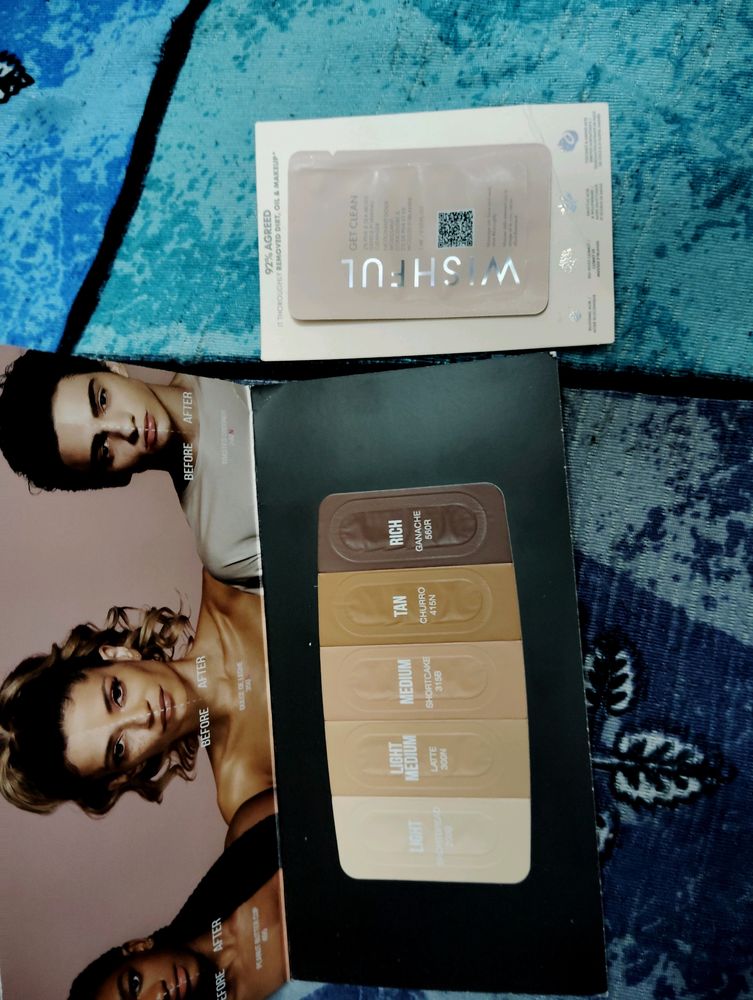 Huda Beauty Foundation And Cleanser Sample Card