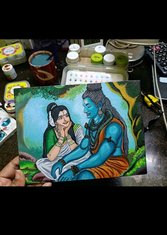 Shiv Parvti Art Work 🎨