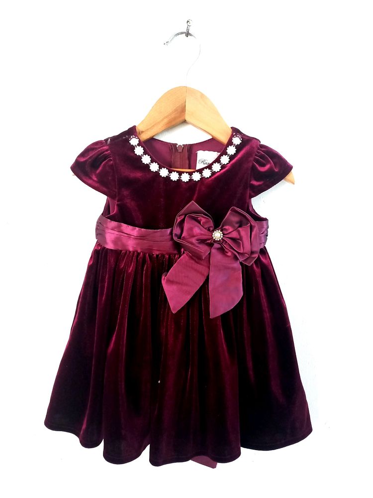 Burgundy Coloured Frock (Girls)