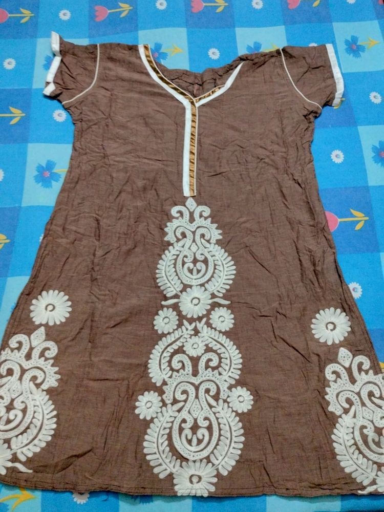 MAROON COTTON KURTI