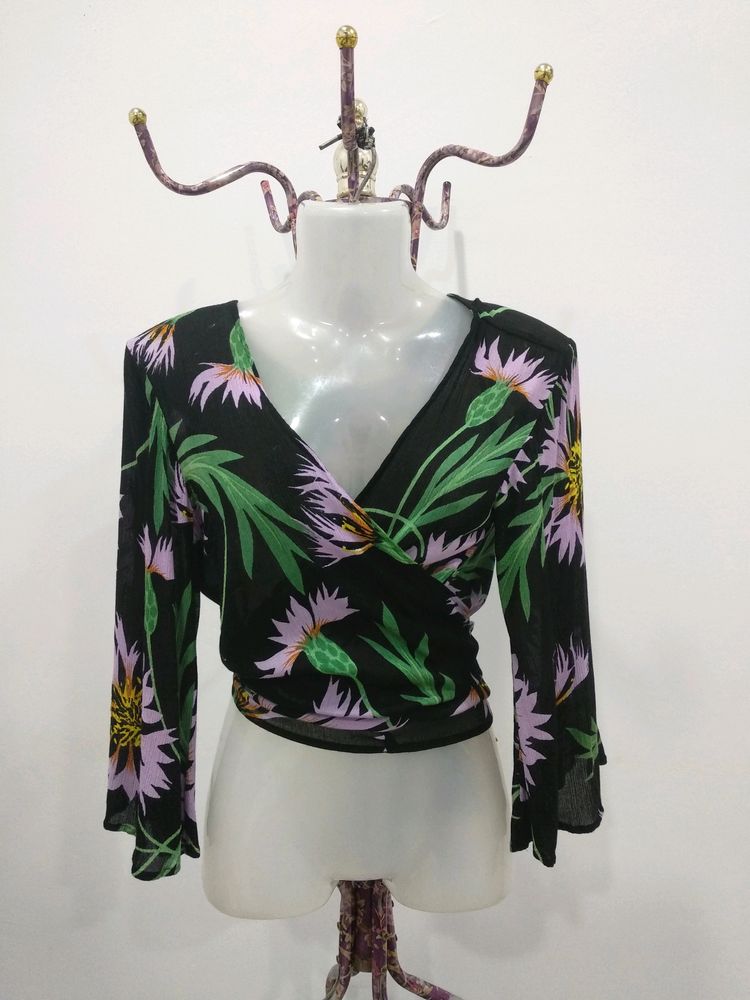 Floral Tie Waist Top