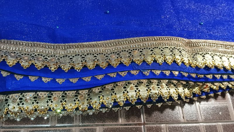 Party Wear Dark Blue Color Saree