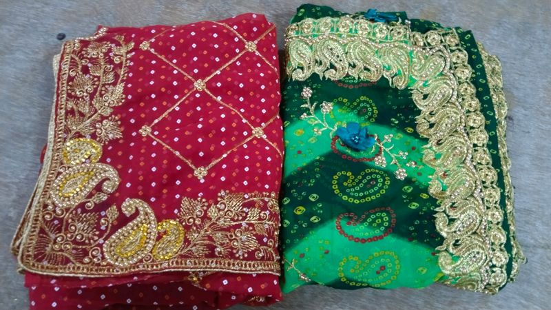 Bandhani Saree Combo Of 2 Best Offer 🔥