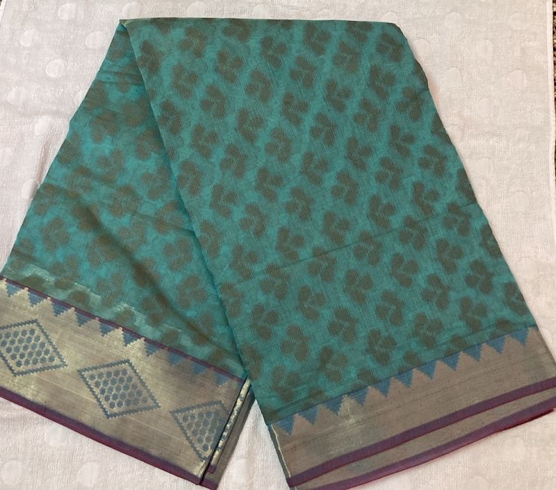 New Silk Cotton Officewear Saree For Grabs