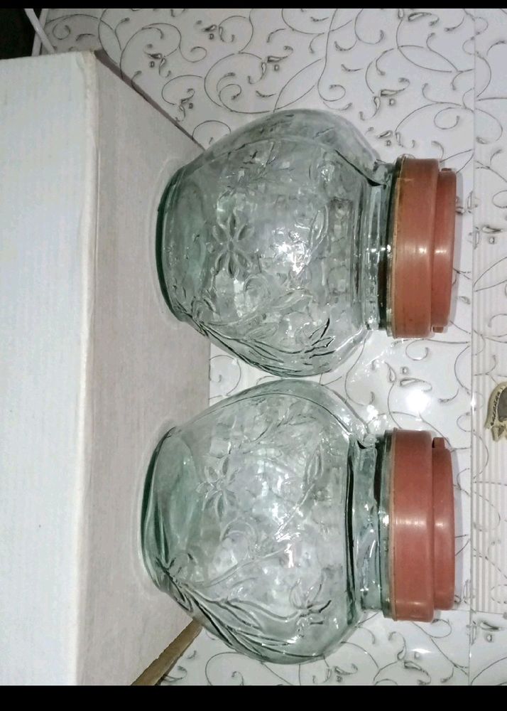 Combo Of 3jars-3-glass-3pastic Bowl🌸