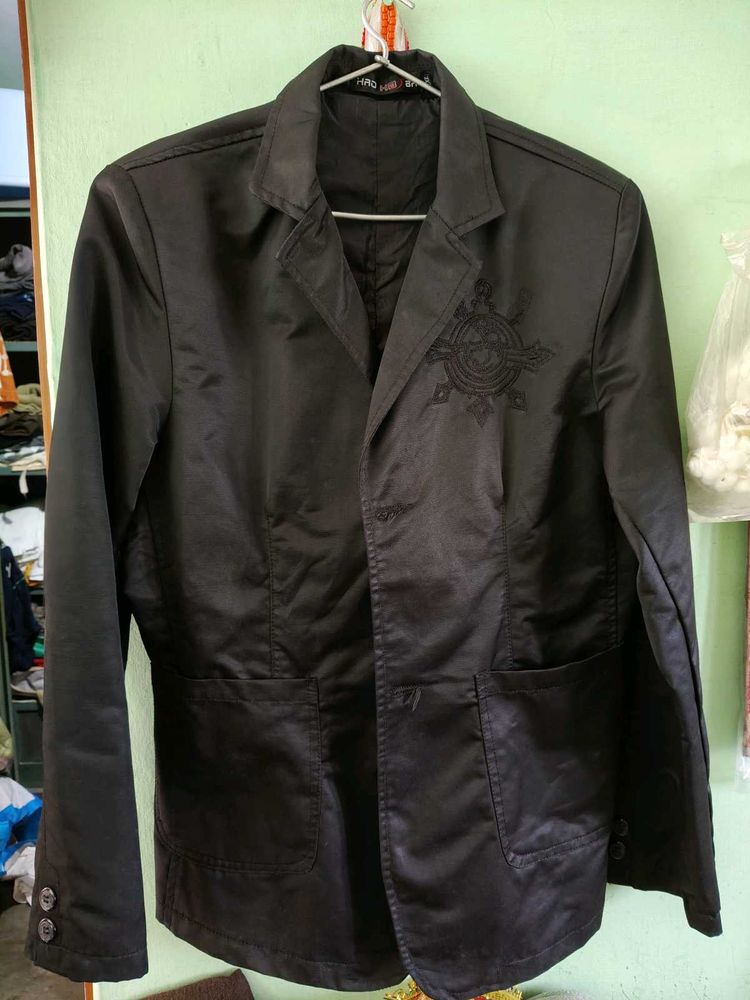 Black Casual Blazer For Men