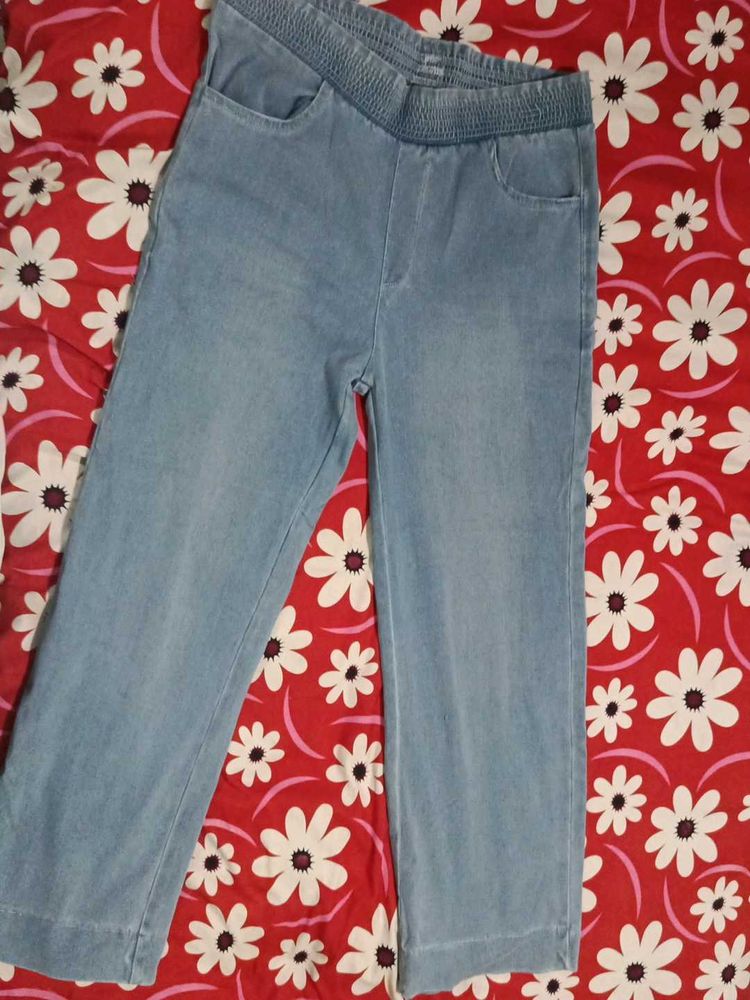 Denim Jeans Trouser Flared Light Blue Colour