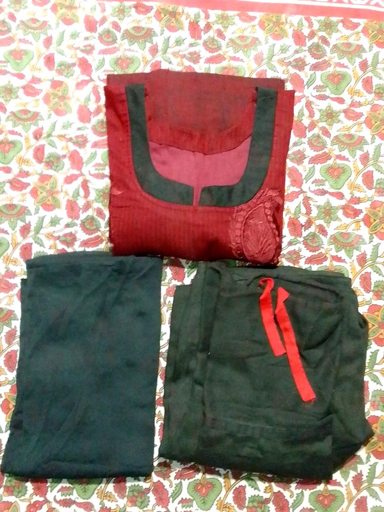 3 In 1 Cotton Kurta,Patiyala Pant, Dupatta