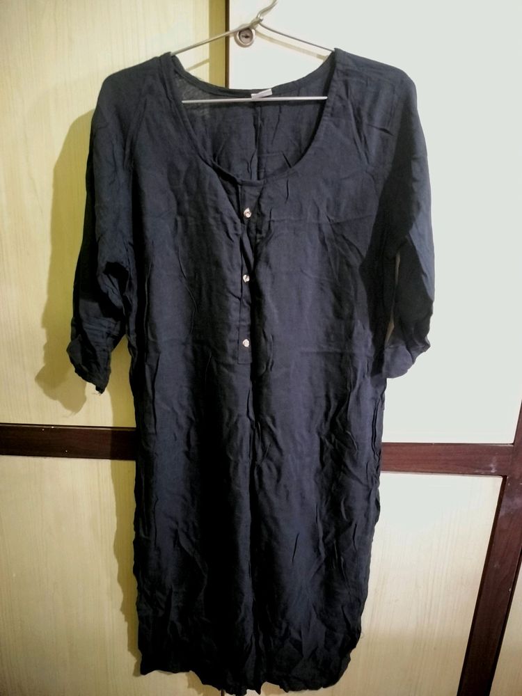 Black Straight Kurta