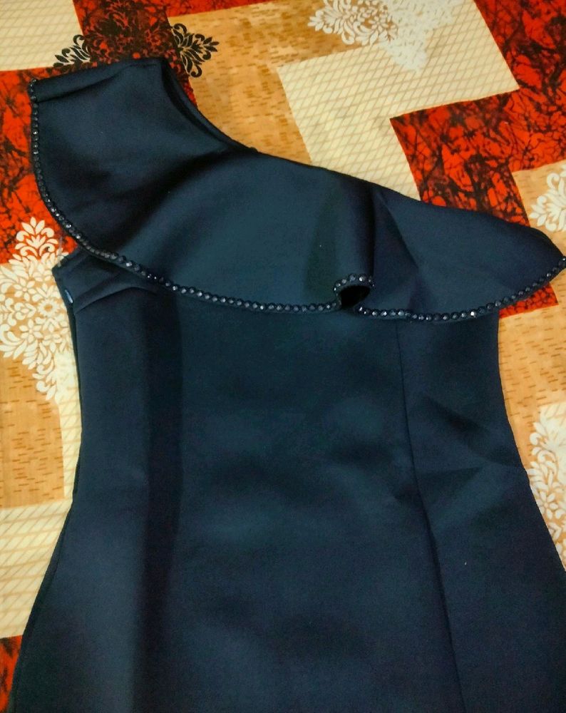 Brand New Blue Short Dress Sholder Cut