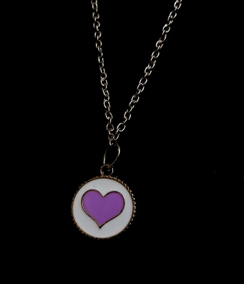 Purple Heart Charm Pendent