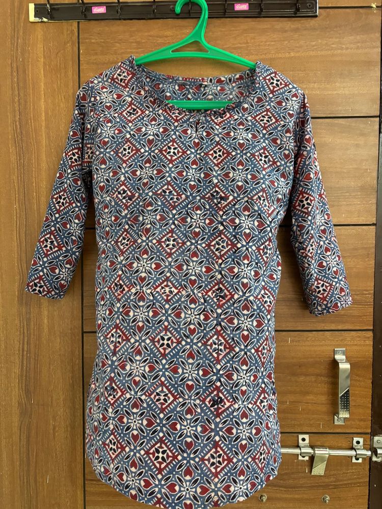 Blue Short Kurti