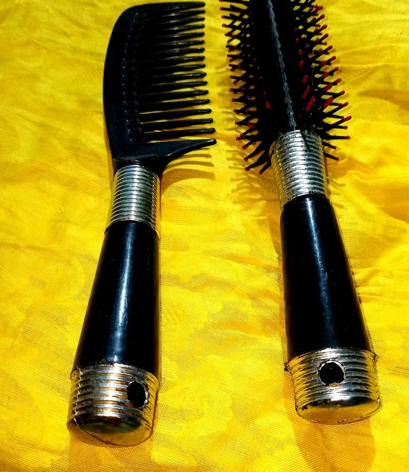 Two Combs With Silver Coating