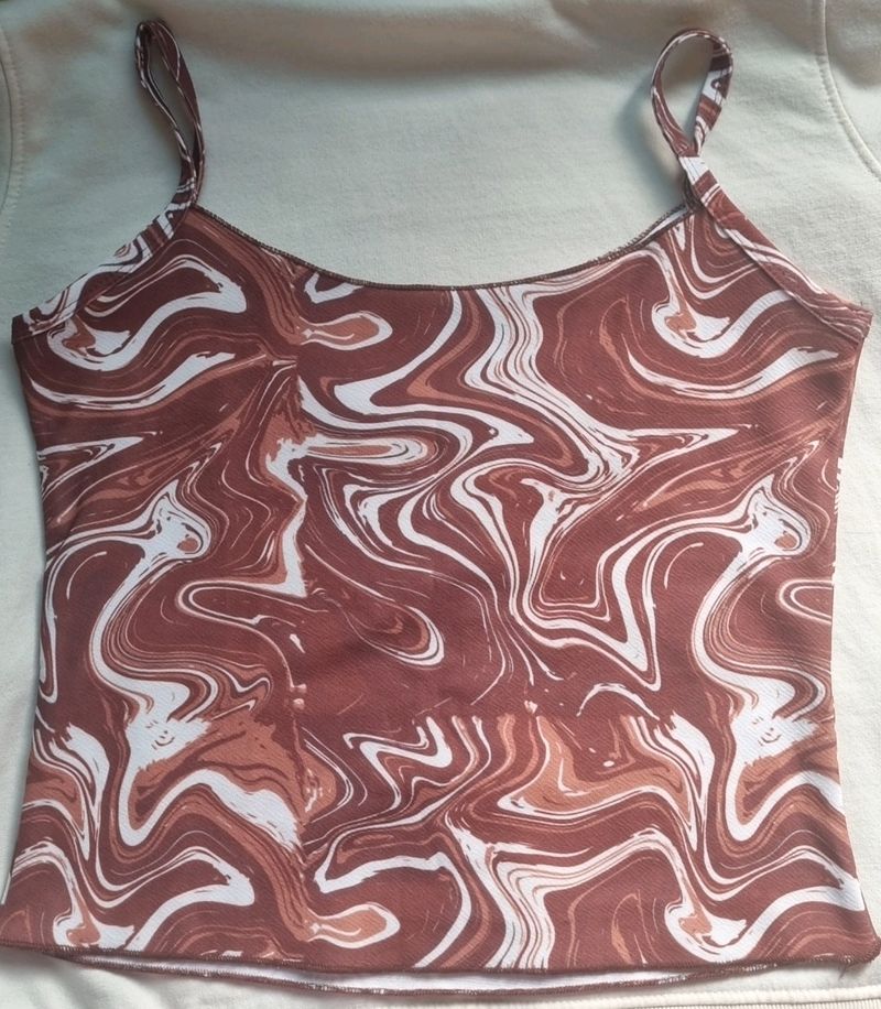 Brown And White Inner Come Top For Women