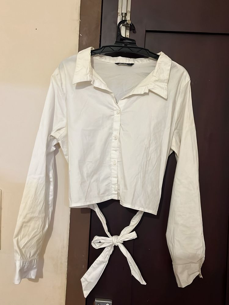 ZUDIO White Cropped Shirt