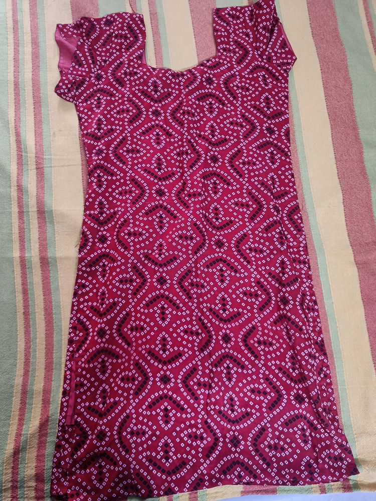 Bandhni Kurti With Bottom