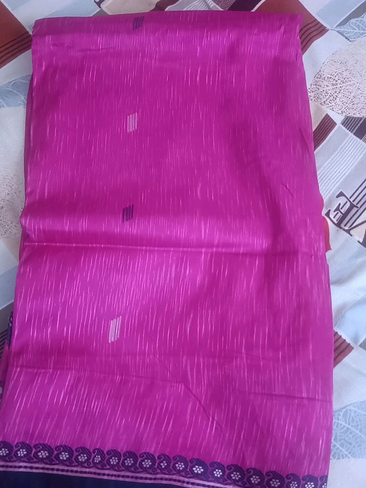 A Dark Pink Colour Saree