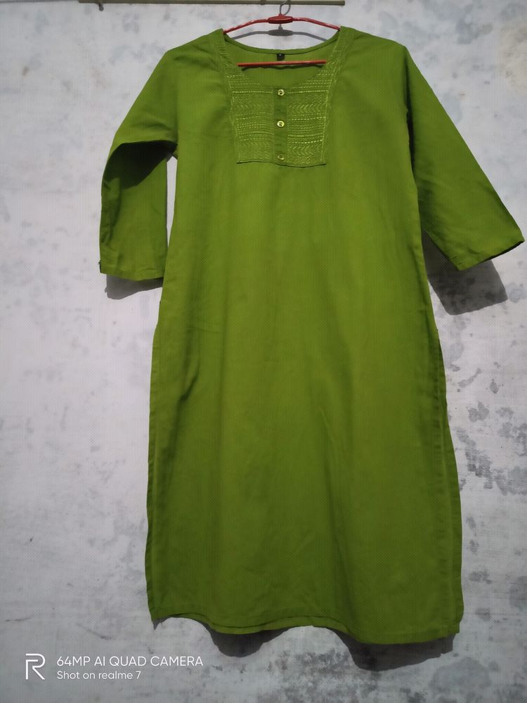 Green Cotton Kurti