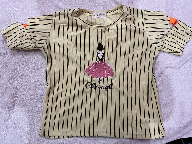 Cute Yellow Crop T-shirt