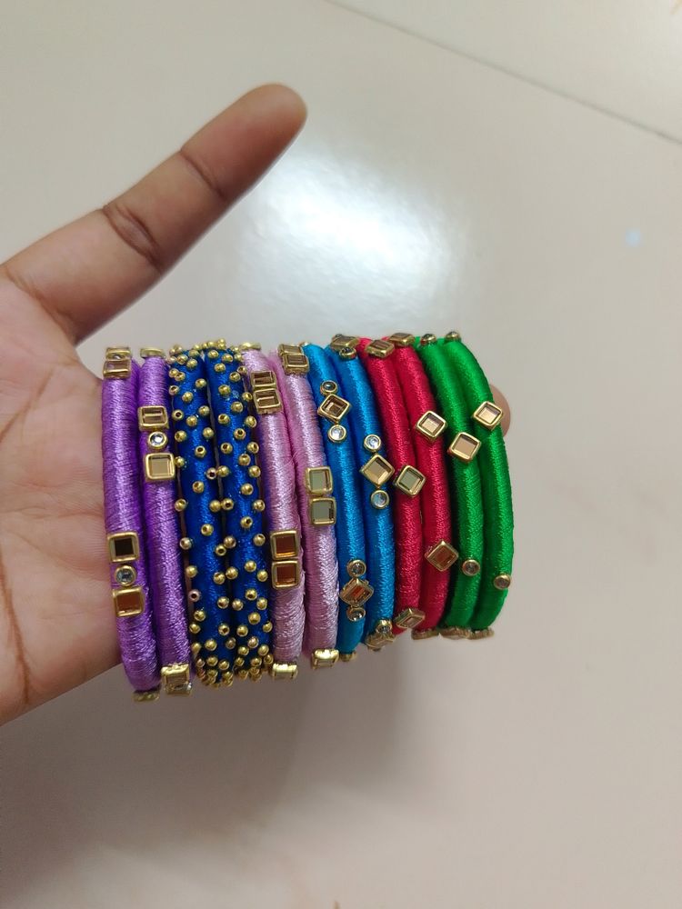 12 Pairs Beautiful Thread Bangles