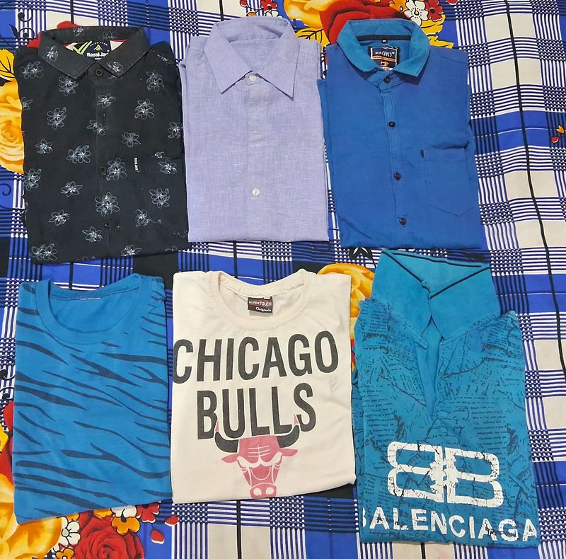 **Sell**Combo Of 6 Shirts/Tshirts