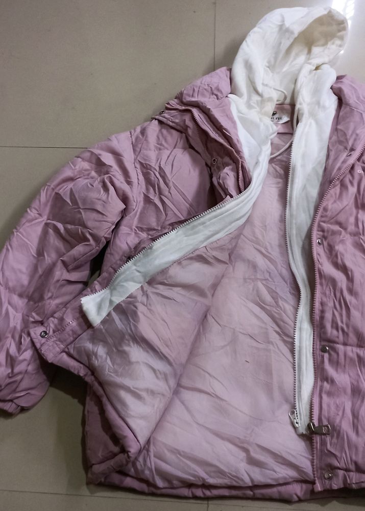 Pink Puffer Hood