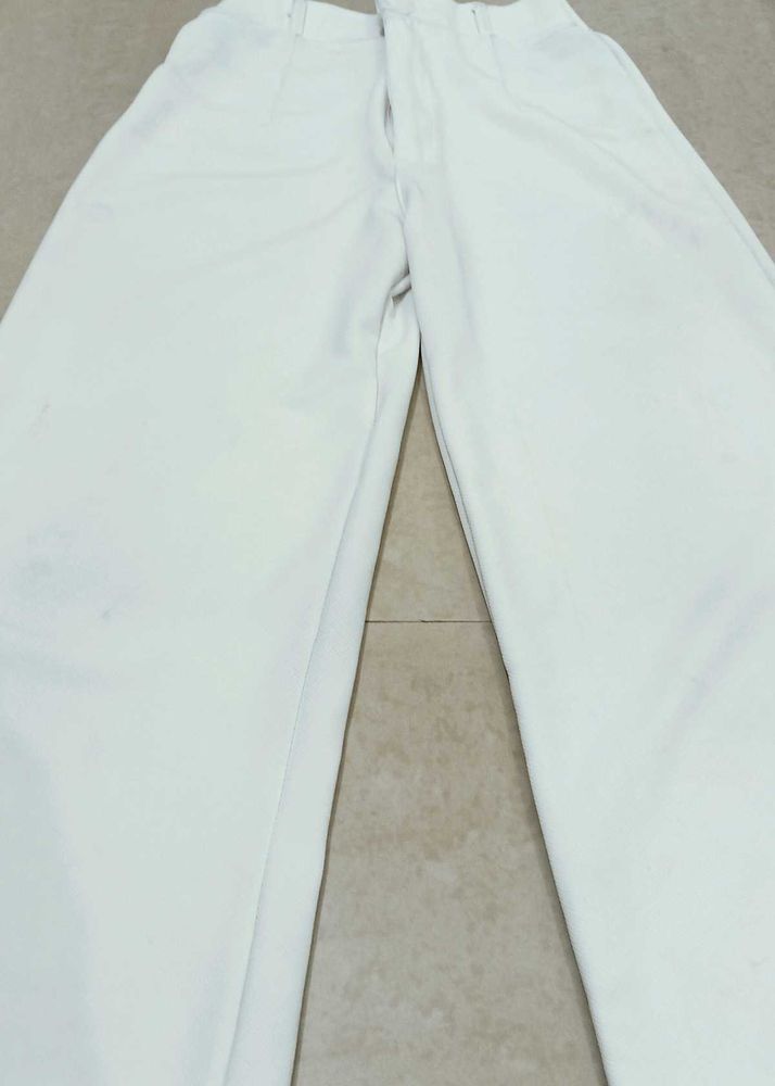 White Wide Leg Trouser