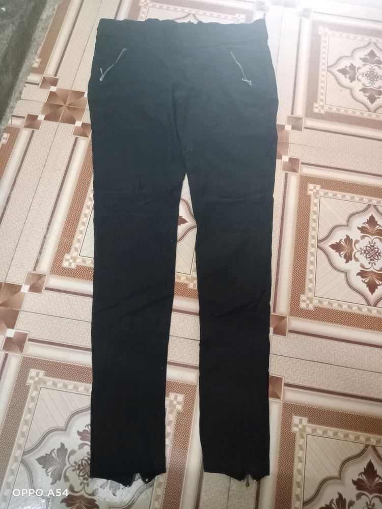 Black Stylish Regular Pant