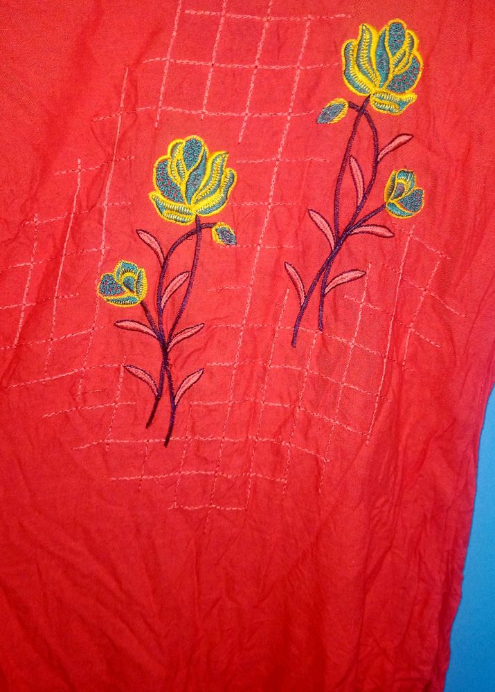 Orangy Pink Kurti