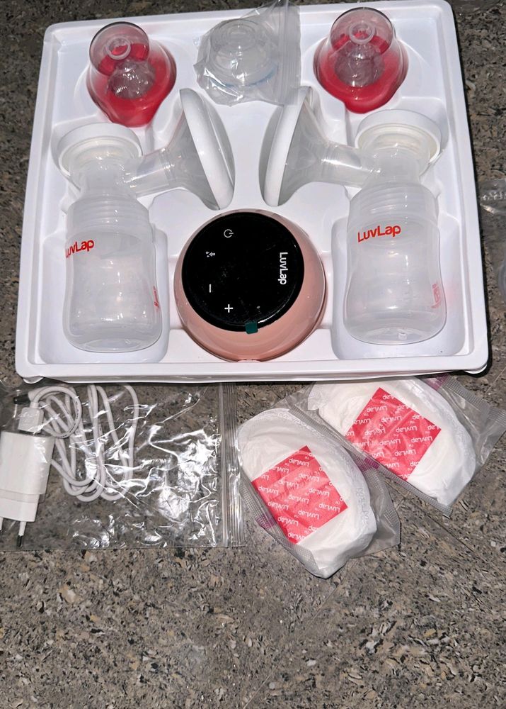 LuvLap Double Electric Breast Pump With Rechargeab