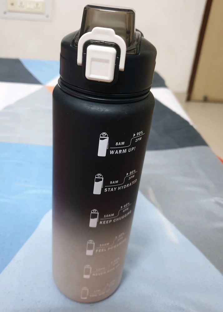 Motivational Gym Water Bottle (Black)