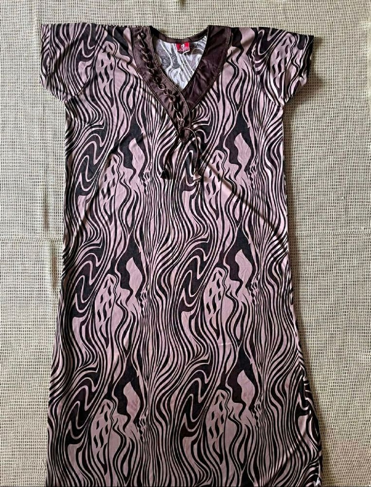 SALE PRICE - Printed Nighty With Side Slit