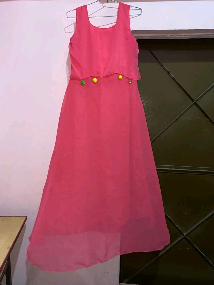 Pink Flared Gown