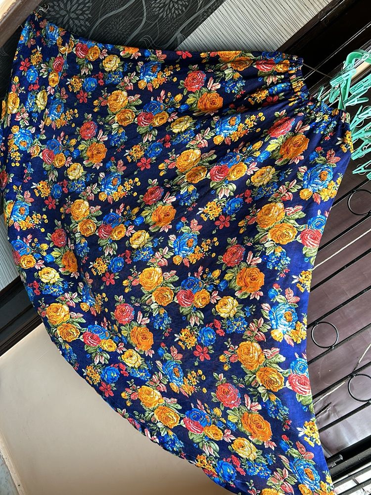 Ethnic Long Floral Skirt