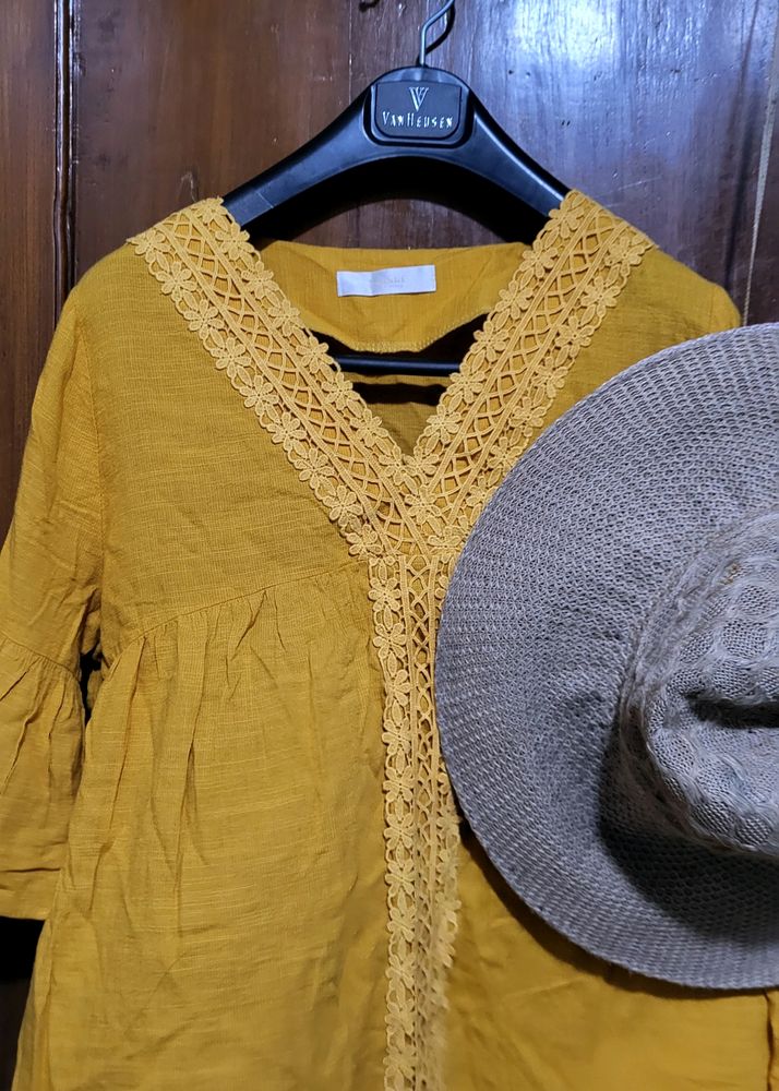 Korean Mustard Tunic Top