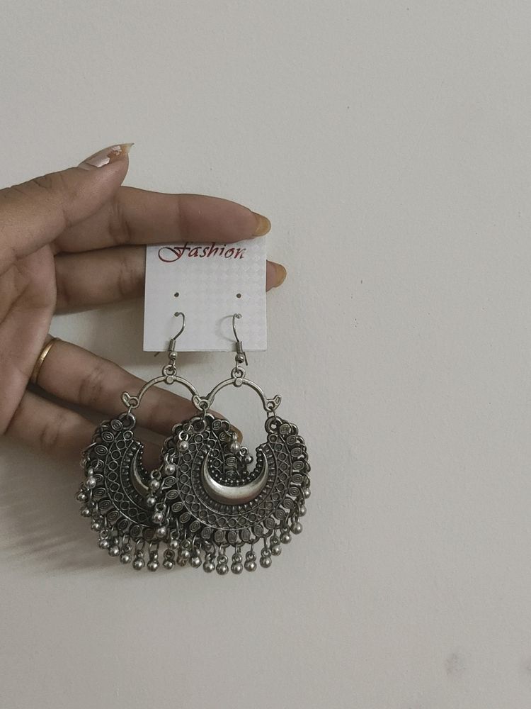 Silver Oxidised Earrings