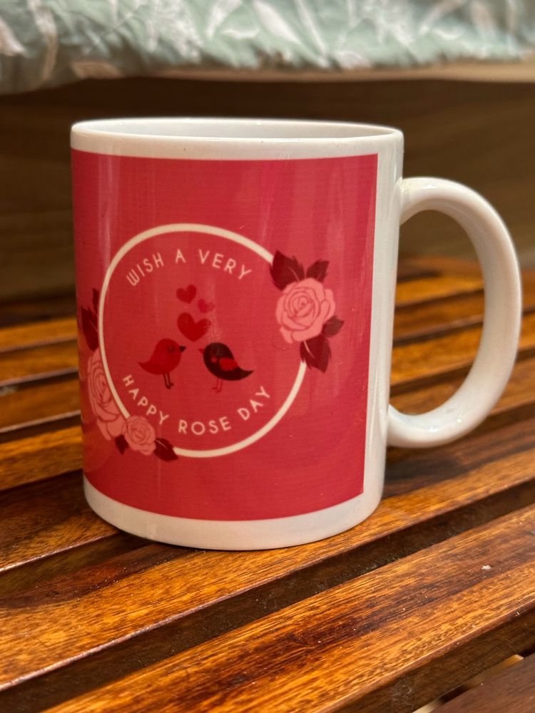 Ferns And Petals Happy Rose Day Mug