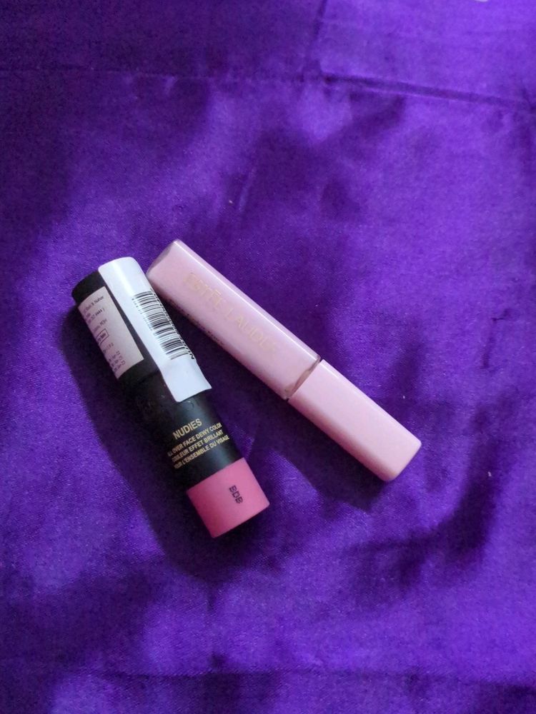 Nudestix Blush And Estee Lauder Lip Repair Combo