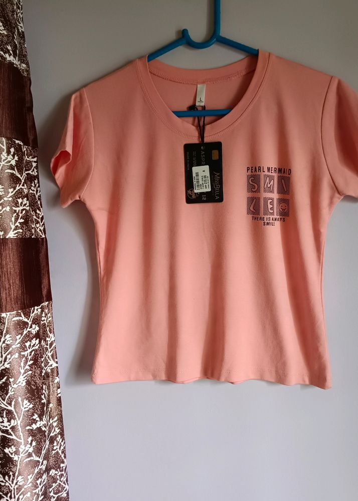 Peach Color T-shirt