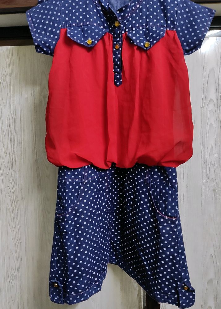 Red And Blue Dress (For Women)