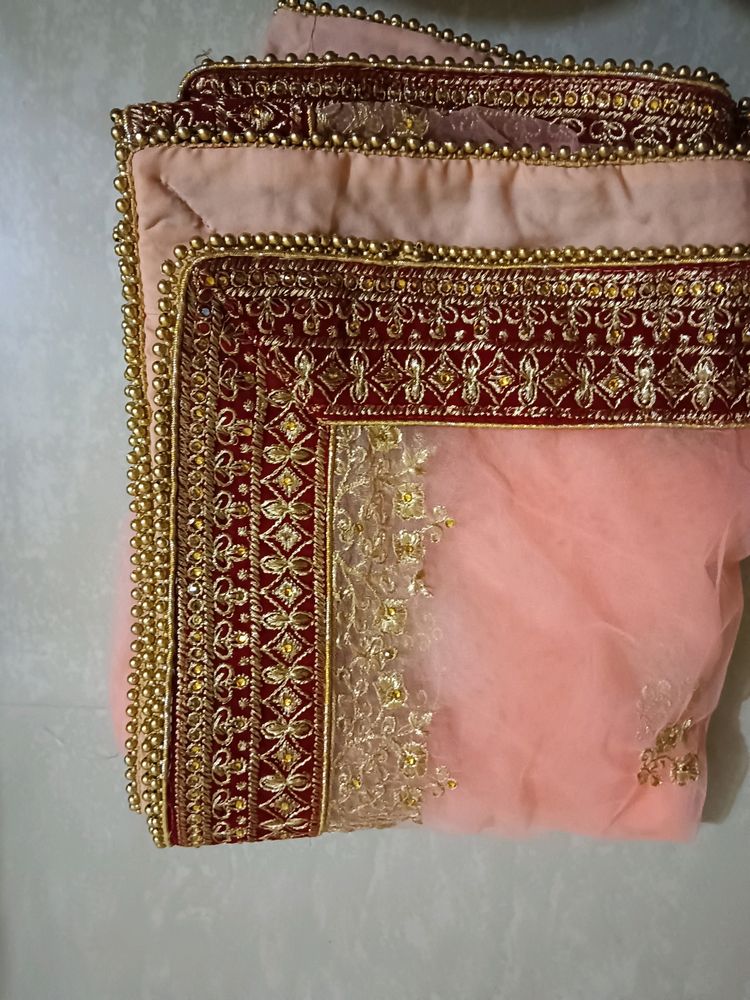 Bridal Dupptta Pink And White