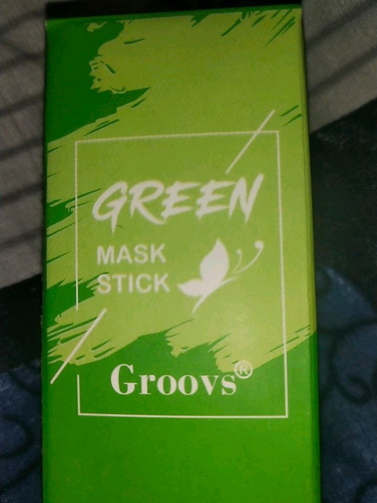 Green face stick mask