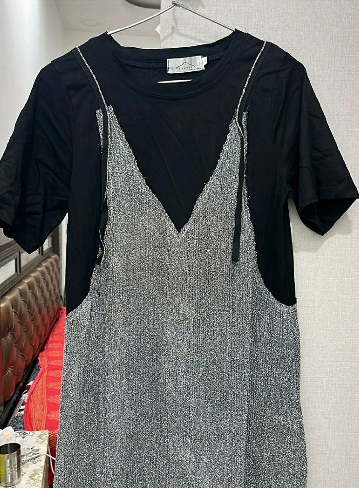 Black Korean Glittery Dress