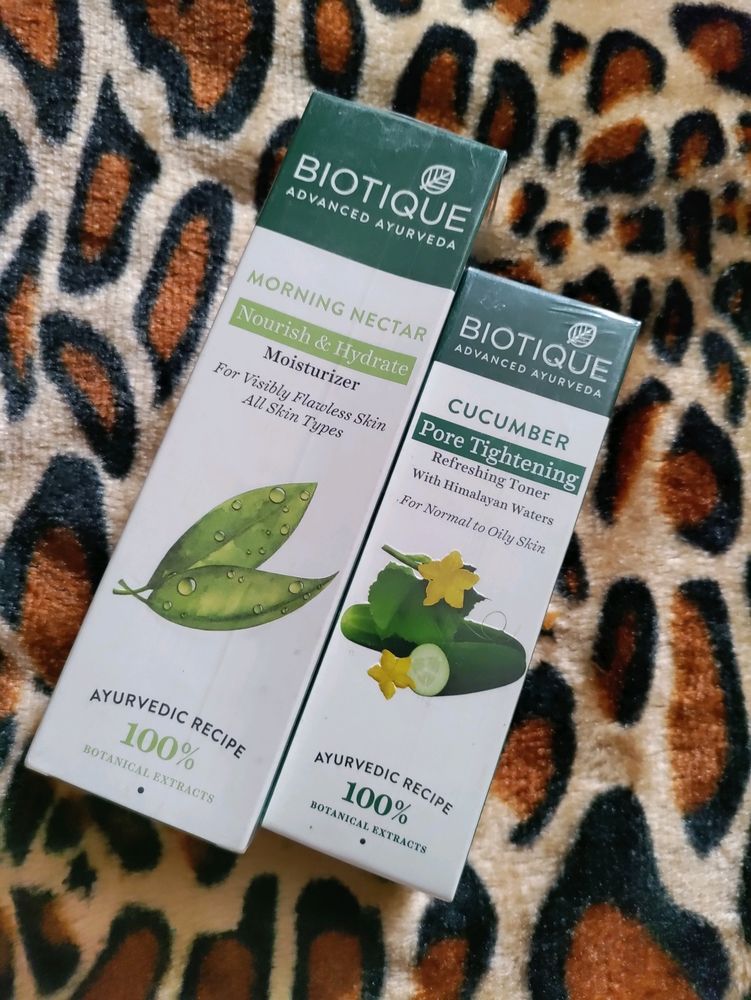 Biotique mositurizer and toner