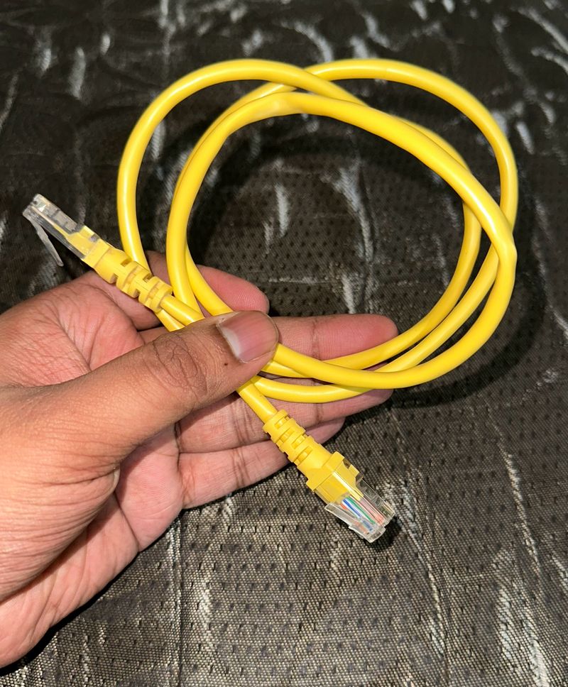 LAN Cable For Laptop , Yellow