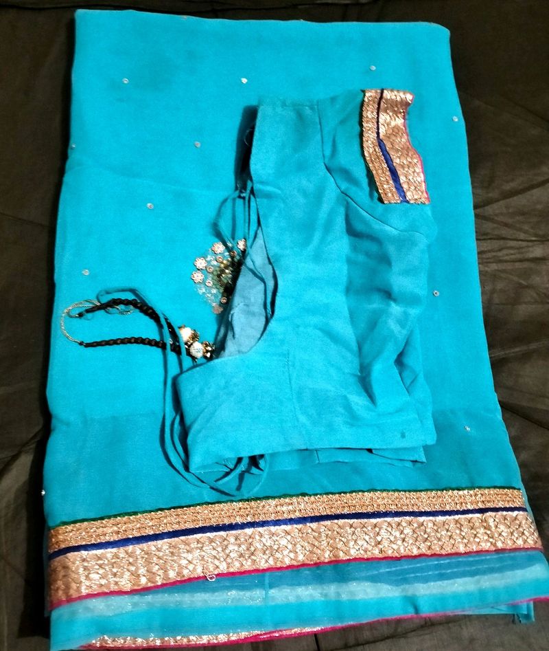 Light Blue 🩵 Saree