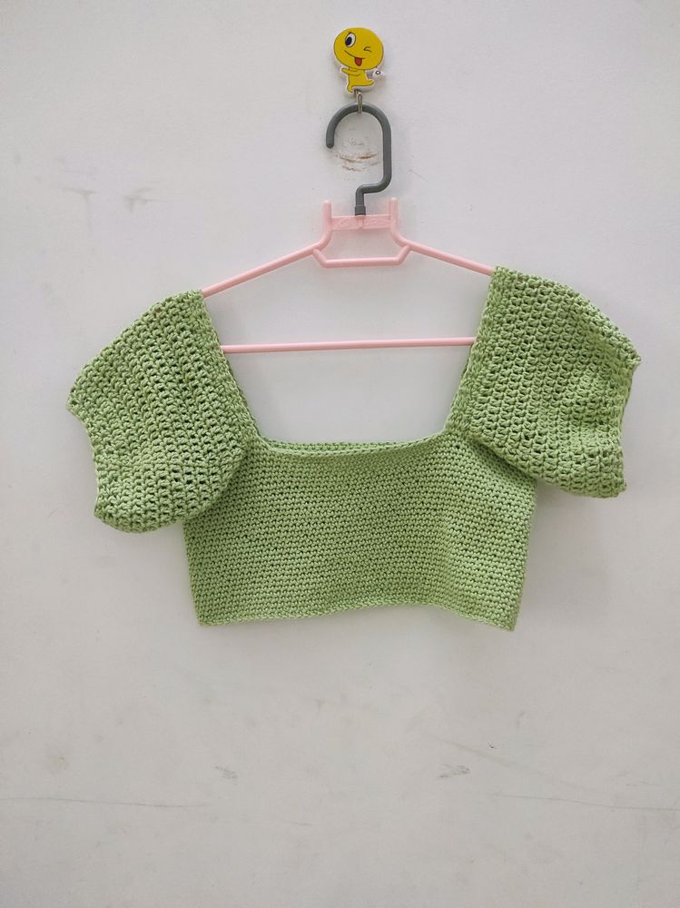 Crochet Limegreen Top