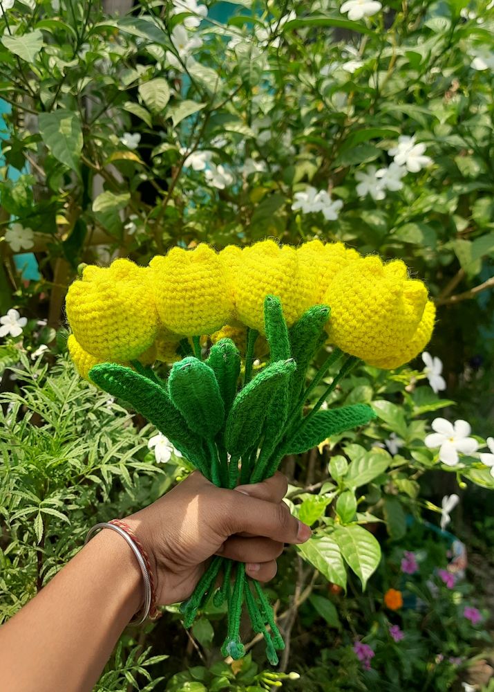 Crochet Yellow Tulips 🌷