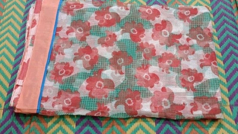 Flowers Prnit Doria Saree