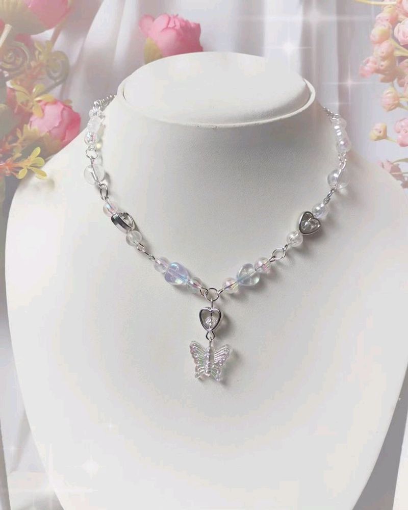 Butterfly Necklace Pinterest Coded Y2k Coquette